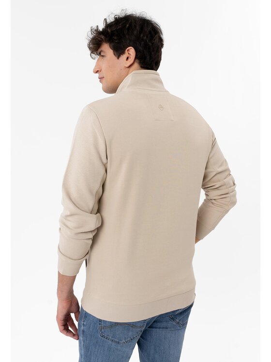 Volcano Volcano Bluza B-STRIPE Beżowy Regular Fit