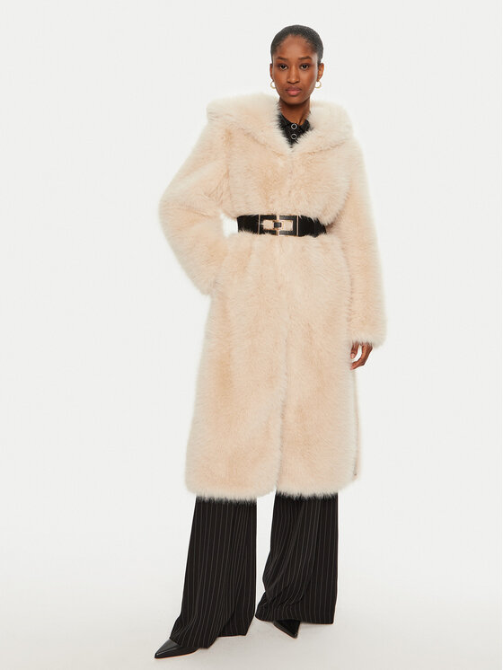 YES LONDON Pelliccia ECO/024 Beige Regular Fit, taglia : 48