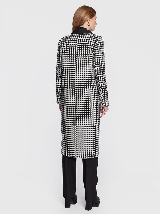 TWINSET TWINSET Gyapjú kabát 222TT2461 Fekete Regular Fit
