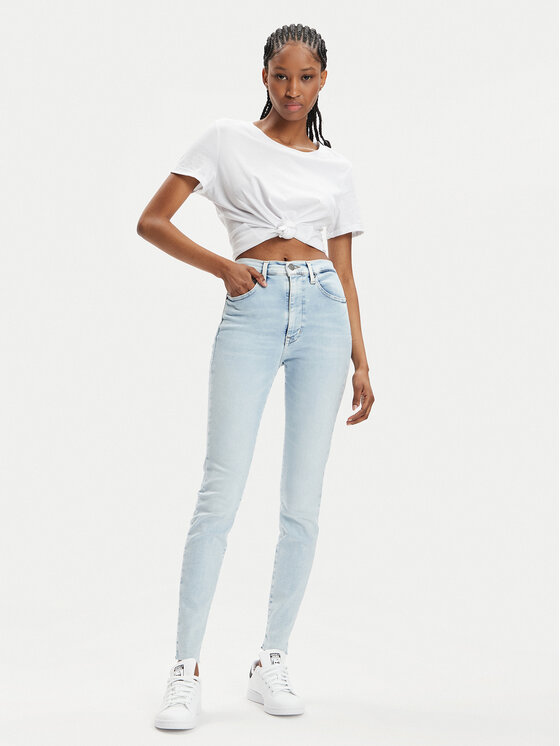 Tommy Jeans Tommy Jeans Džinsai Sylvia DW0DW17590 Žydra Skinny Fit
