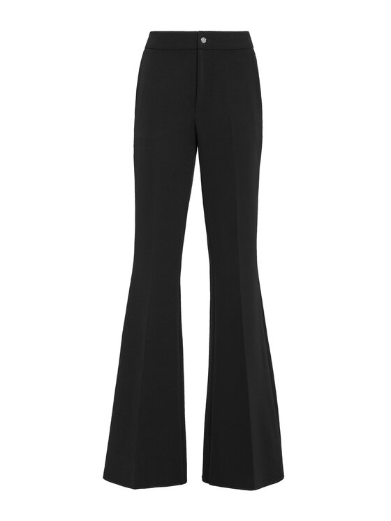 PHILIPP PLEIN PHILIPP PLEIN Spodnie materiałowe 3565 Czarny Flare Fit