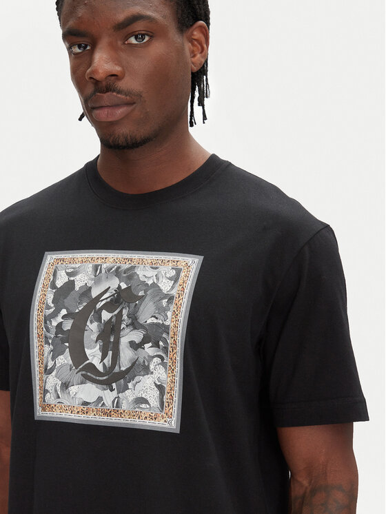 Just Cavalli Just Cavalli T-Shirt 78OAHC10 Černá Regular Fit