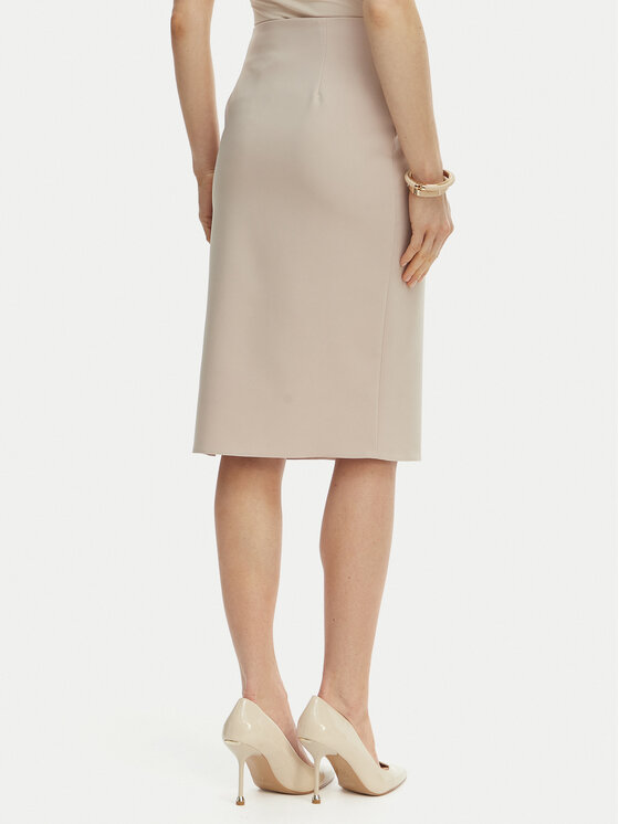 Rinascimento Rinascimento Puzdrová sukňa CFC0127985003 Béžová Slim Fit