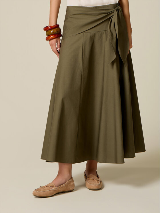 Oltre Oltre Gonna midi 1044R001606N035 Verde A-Line Fit