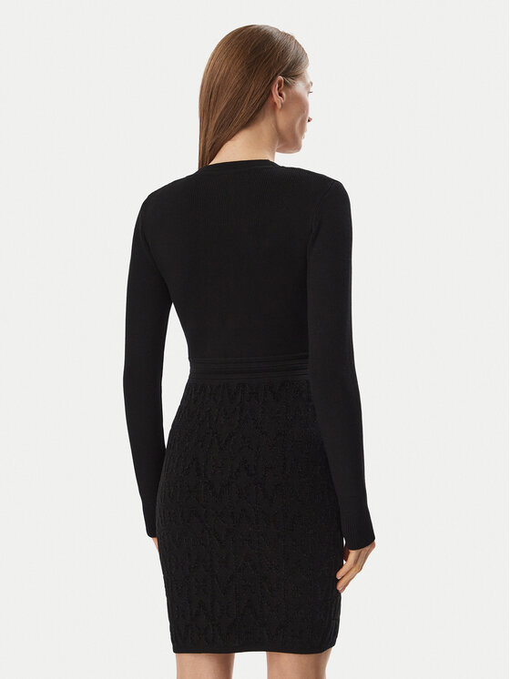 Marciano Guess Marciano Guess Rochie tricotată G6BK09 Z1547 Negru Regular Fit