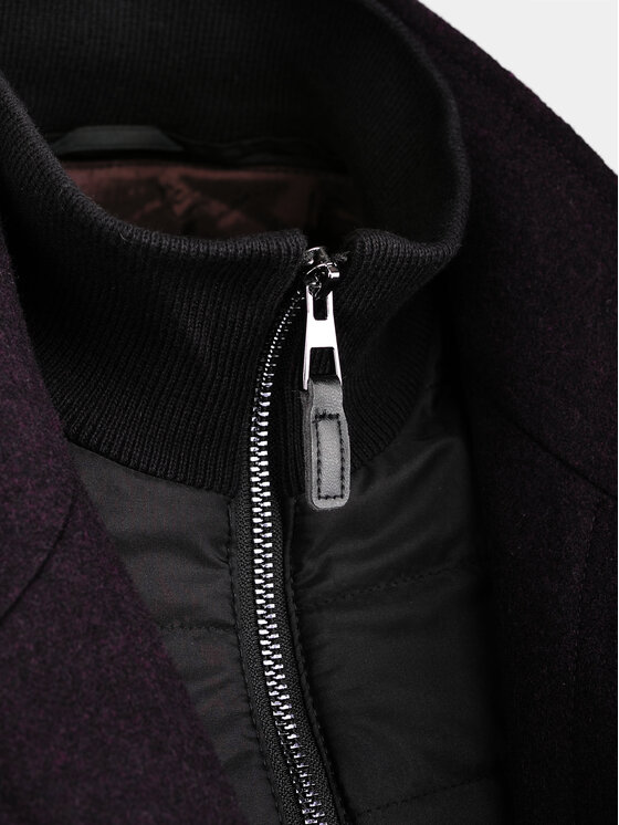 Evenemen Evenemen Płaszcz zimowy ANDARE Bordowy Slim Fit