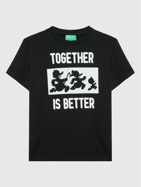 United Colors Of Benetton Tricou DISNEY 3096C1059 Negru Regular Fit