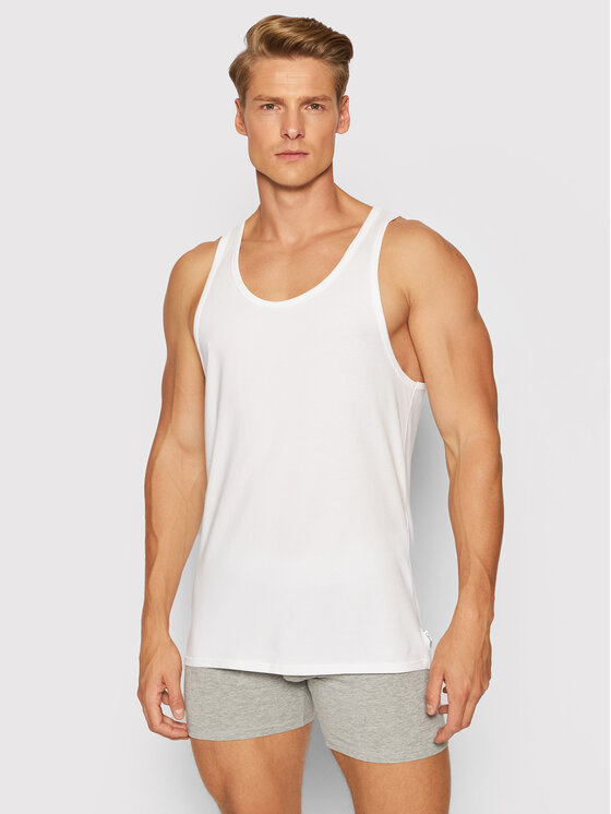 Calvin Klein Underwear Calvin Klein Underwear Set 2 majic brez rokavov 000NB1099A Bela Slim Fit