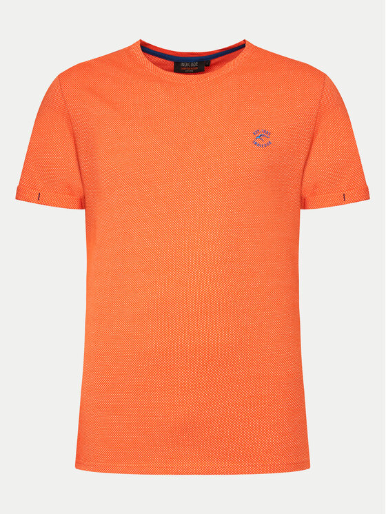 INDICODE INDICODE T-shirt Stamatis 41-038 Narančasta Regular Fit