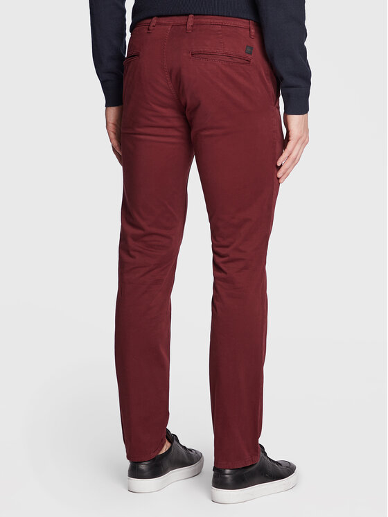 Pantaloni chino Schino 50470813 Bordeaux Slim Fit