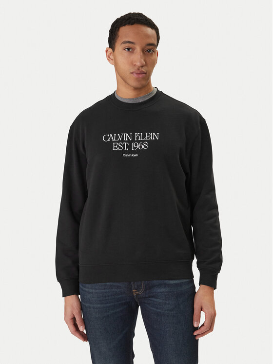 Calvin Klein Jeans Bluză Nyc Graphic LV04RF233G Negru Regular Fit