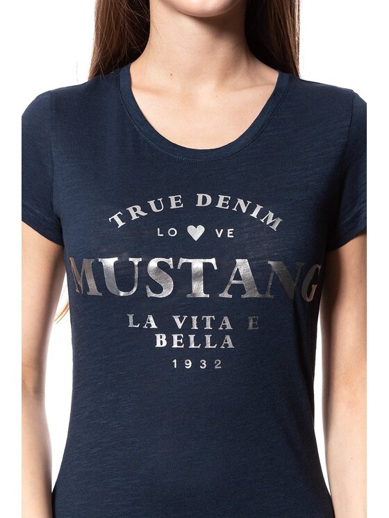 Mustang Mustang T-shirt ALEXIA C PRINT Blu Slim Fit