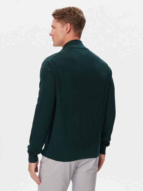 Gant Gant Kardiganas 8050334 Tamsiai žalia Regular Fit