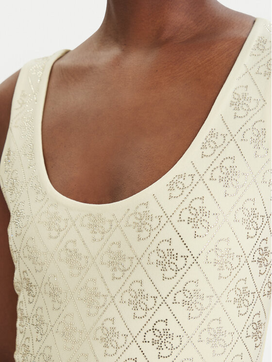 Guess Guess Top W6GP10 K2932 Gelb Regular Fit