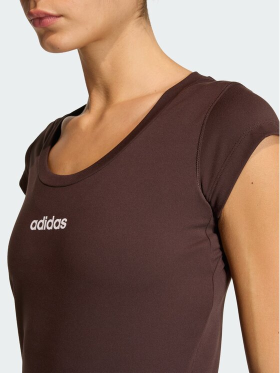 adidas adidas Koszulka techniczna 159001 Brązowy Fitted Fit