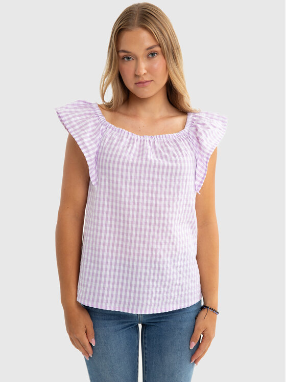 BIG STAR BIG STAR Bluzka KINGA Fioletowy Basic Fit