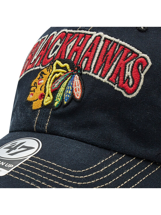 47 Brand 47 Brand Cepure ar nagu Chicago Blackhawks H-TSCLA04LAP-VB Melns