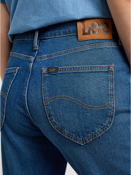 Lee Lee Jeansy MARION STRAIGHT Niebieski Regular Fit