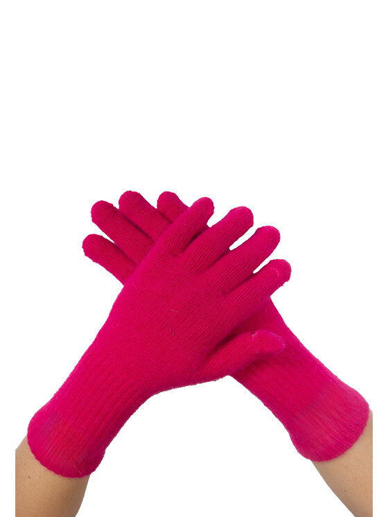 ALLORA BE UNIQUE ALLORA BE UNIQUE Guanti da donna z królika i poliestru Rosa