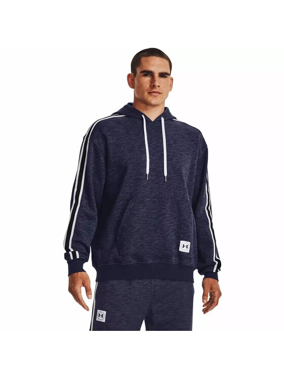 Under Armour Under Armour Bluza UA Essential Heritage Flc HD Granatowy Loose Fit