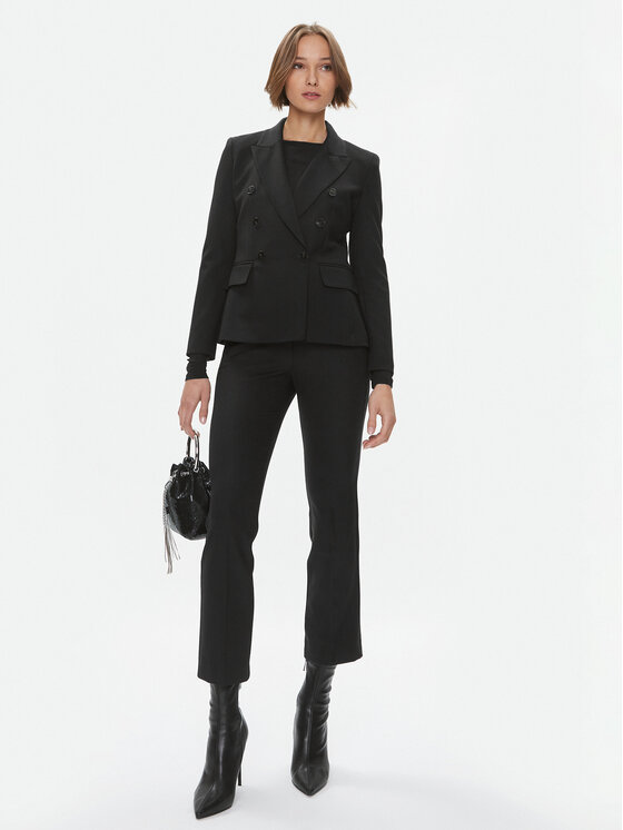 Marella Marella Medžiaginės kelnės Galvano 2331360736200 Juoda Regular Fit