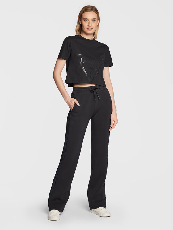 Guess Guess Tričko Adele V2YI06 K8HM0 Čierna Regular Fit
