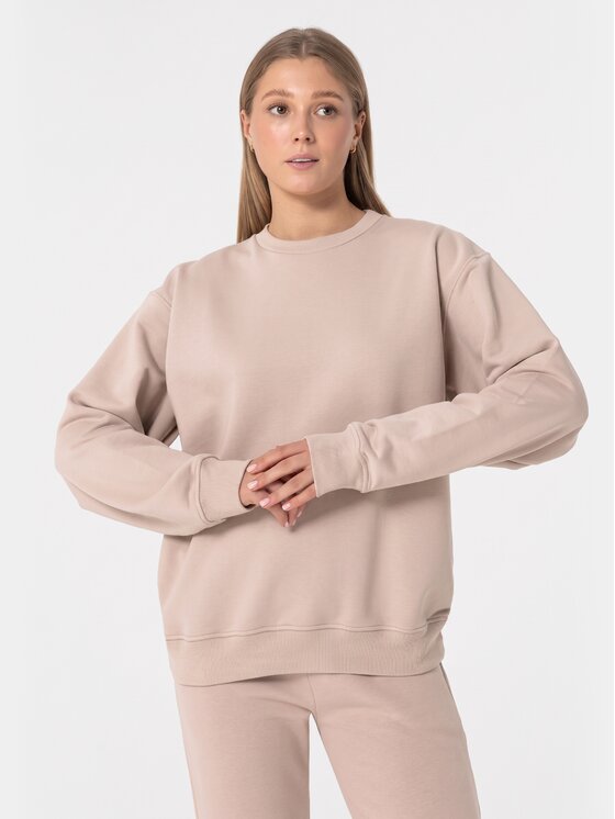 BASICLO BASICLO Bluza W-2095-30 Beżowy Oversize