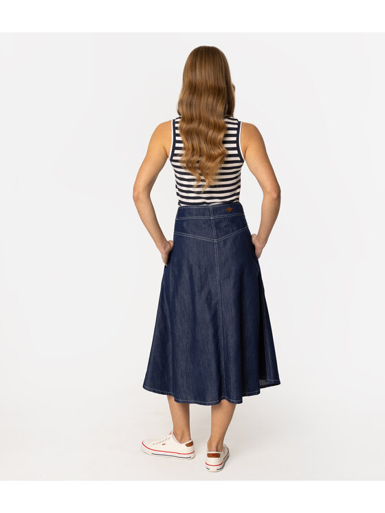 Lee Cooper Lee Cooper Spódnica jeansowa LEIDA 1027 Niebieski Regular Fit
