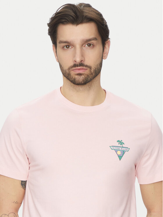 Guess Jeans Guess Jeans T-shirt M5GI55 K8FQ4 Rosa Regular Fit