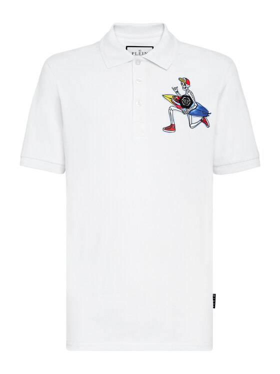 PHILIPP PLEIN PHILIPP PLEIN Polo 6099 Bianco Slim Fit