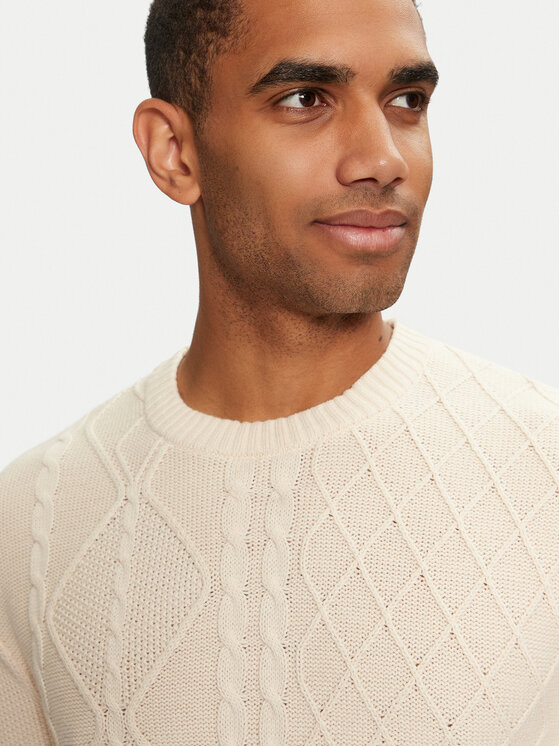 Tom Tailor Tom Tailor Sweter 1043343 Beżowy Regular Fit