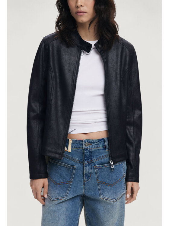 Desigual Desigual Giacca di pelle CHAQ_BASIC Nero Basic Fit