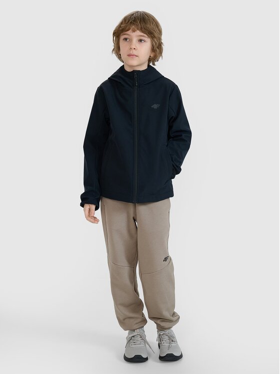 4F 4F Kurtka softshell 4FJWspring_summer_2025TSOFM306 Czarny Regular Fit