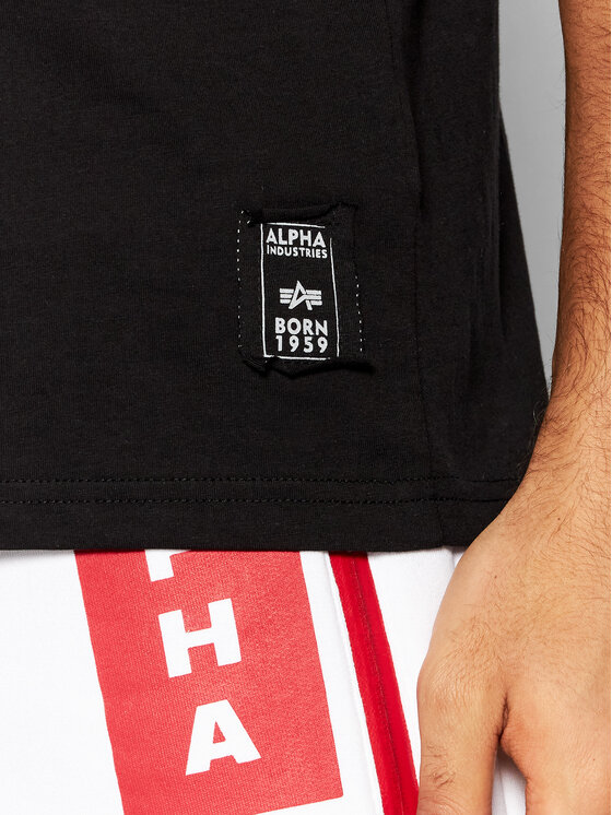 Alpha Industries Alpha Industries Тишърт Camo Print 156513 Черен Regular Fit