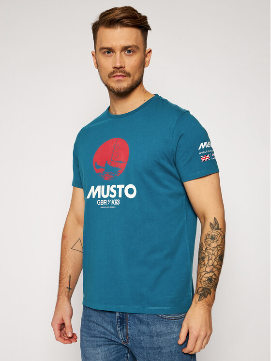 Musto Musto Тишърт Tokyo 81183 Син Regular Fit