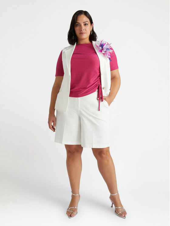 Fiorella Rubino Fiorella Rubino T-shirt G062L008641N019 Rosa Boxy Fit