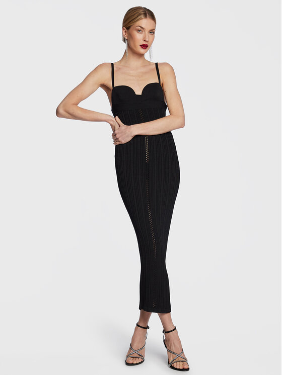 N°21 N°21 Φόρεμα κοκτέιλ 23E N2M0 AH01 7568 Μαύρο Slim Fit