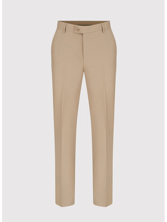 Pako Lorente Pako Lorente Spodnie garniturowe P24SP-6G-003 Beżowy Super Slim Fit