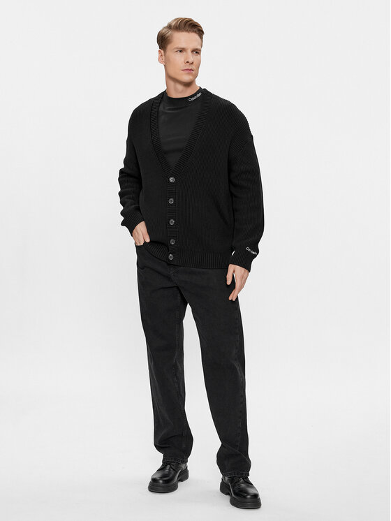 Calvin Klein Jeans Calvin Klein Jeans Kardigan J30J325066 Crna Regular Fit