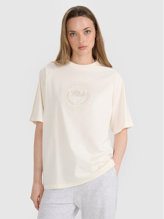 4F 4F T-shirt 4FRSS25TTSHF2791-11S Bianco Oversize