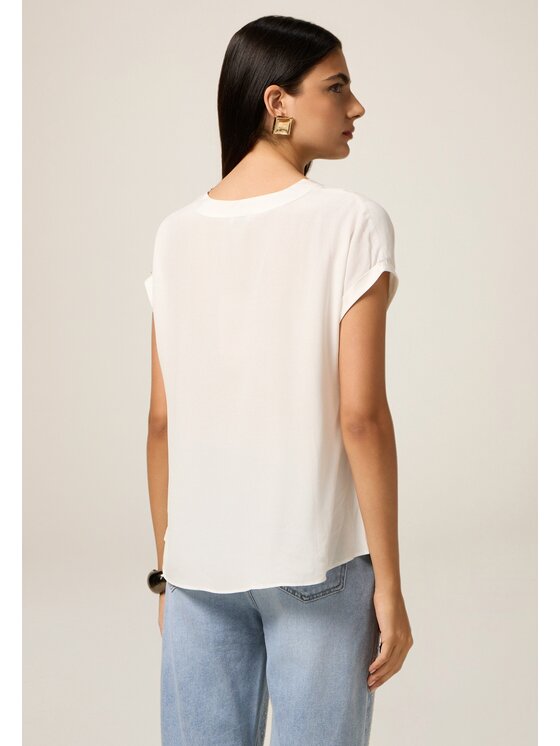 Oltre Oltre Blusa 2488J000731N011 Bianco Regular Fit