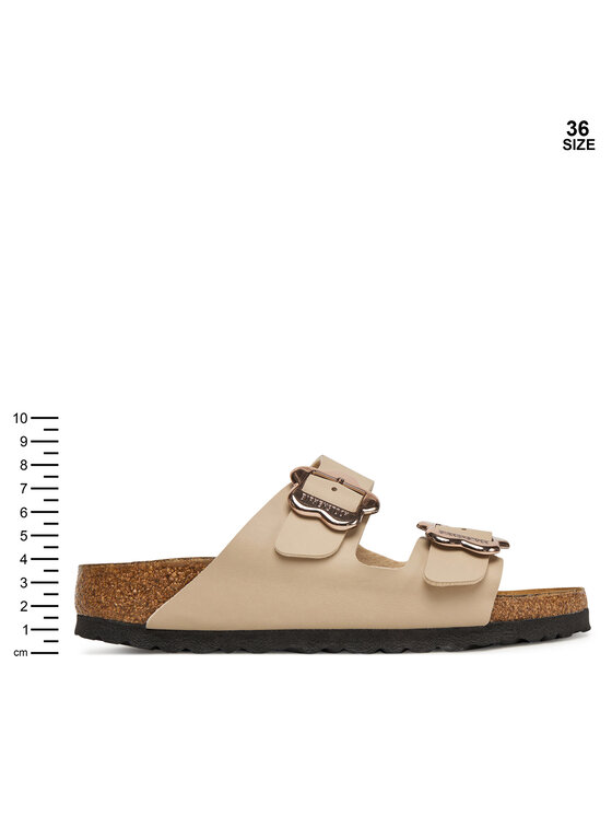 Birkenstock Birkenstock Klapki Arizona Flower Buckle Kids 1030419 D Écru