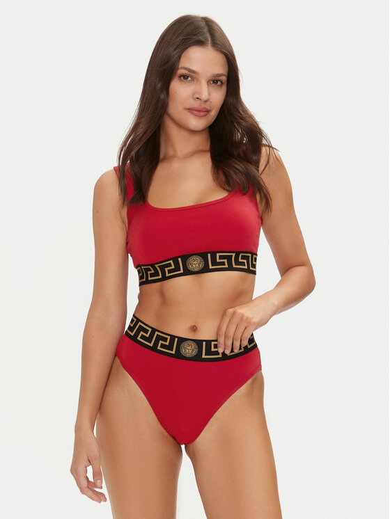Versace Versace Mutande classiche a vita alta AUD01050 1A10011 Rosso