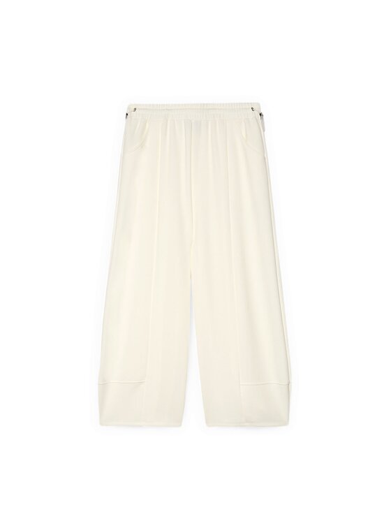 Fiorella Rubino Fiorella Rubino Pantaloni di tessuto P800E000082N011 Bianco Baggy Fit