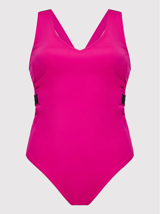 Calvin Klein Swimwear Strój kąpielowy Plunge KW0KW01667 Różowy Modivo.pl
