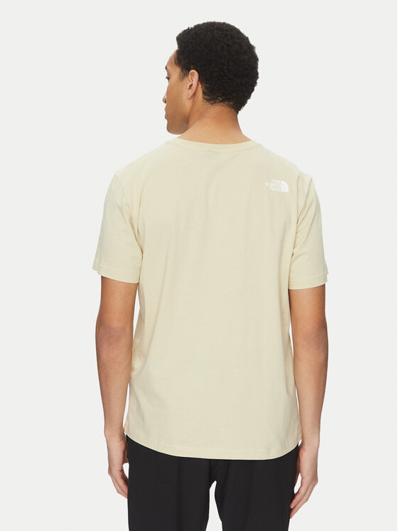 The North Face The North Face T-krekls Mountain Line NF0A87NT Bēšs Regular Fit