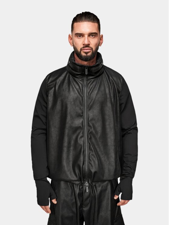MADE BY SOCIETY MADE BY SOCIETY Kurtka anorak Noir Ascend - H17815 Czarny Basic Fit