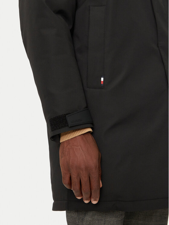 Tommy Hilfiger Tommy Hilfiger Parka MW0MW37369 Schwarz Regular Fit
