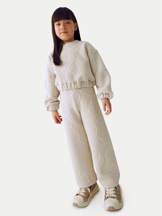 Mayoral Mayoral Dres 4896 Beżowy Regular Fit