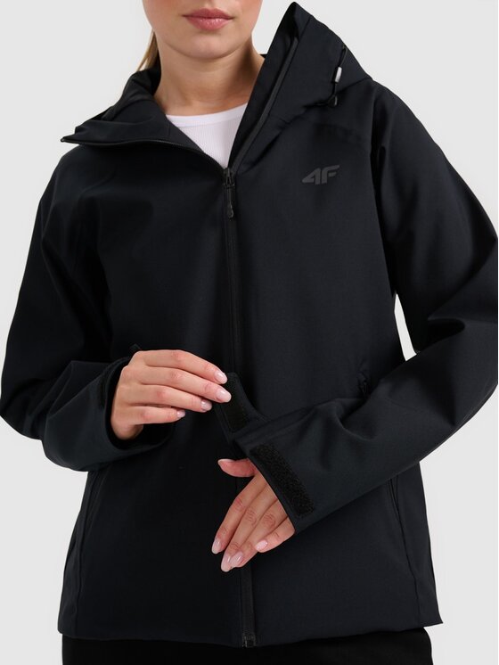 4F 4F Giacca di transizione 4FRAW25TTJAF0965-20S Nero Regular Fit